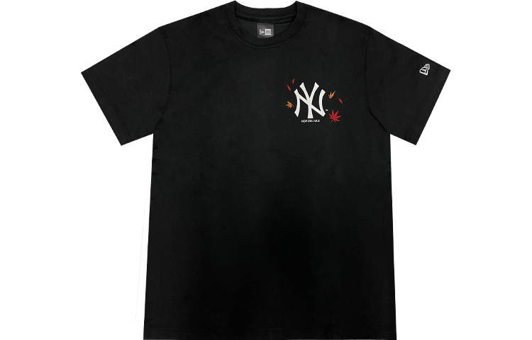 New Era T Shirts Unisex Black Crew Neck Moderate Straight Fit