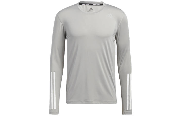 Adidas Adidas T Shirts Men's Gray Crew Neck Moderate Straight Fit