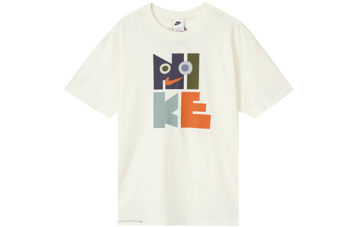 Nike Nike T Shirts Men's White Crew Neck Moderate Straight Fit