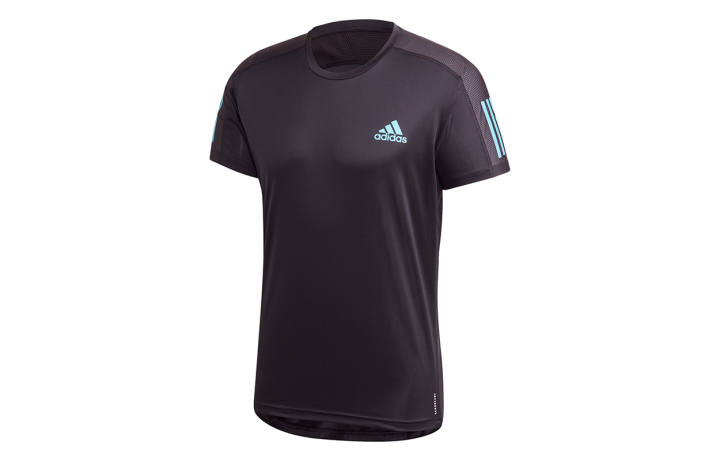 Adidas Adidas Set in Sleeve Running T Shirt Men's Black