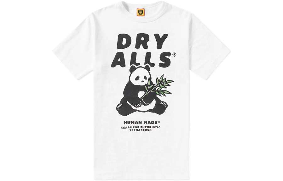 HUMAN MADE T Shirts Men's White Crew Neck Moderate Other