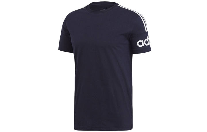 Adidas Adidas T Shirts Men's Navy Blue Crew Neck Moderate Straight Fit