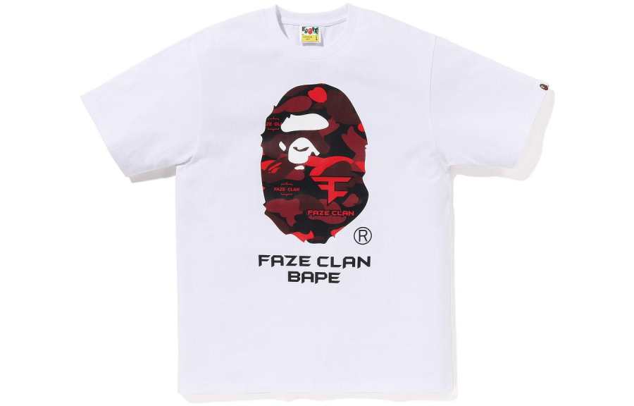A BATHING APE x FaZe Clan SS23 T Shirt Unisex White