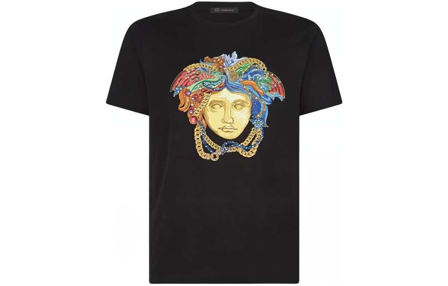 VERSACE VERSACE T Shirts Men's Crew Neck Moderate Straight Fit