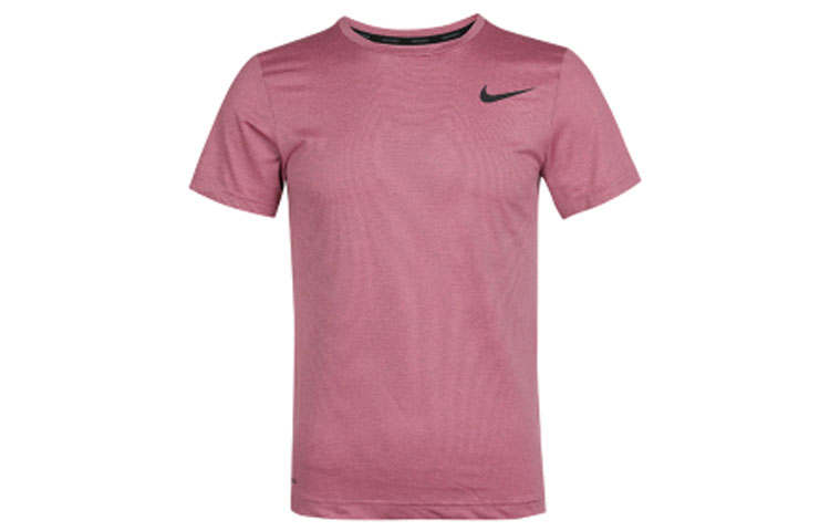 Nike Nike T Shirts Men's Mysterious Maroon Crew Neck Moderate Straight Fit