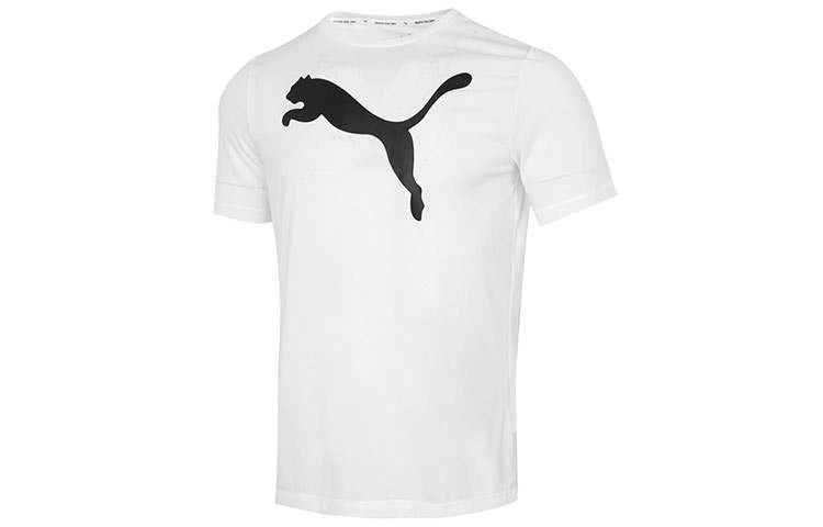 PUMA X Rhuigi Elevated T Shirts Men's White Crew Neck Moderate Straight Fit