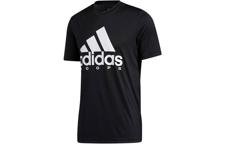 Adidas Adidas T Shirts Men's Black Crew Neck Moderate Straight Fit