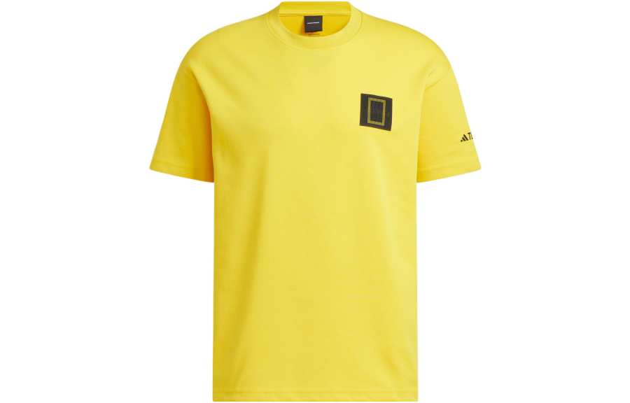 Adidas Adidas National Geographic Co Branded Section T Shirts Men's Yellow Crew Neck Moderate Other
