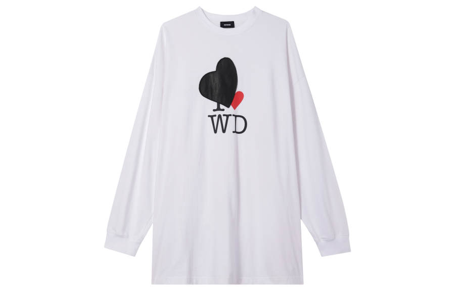 WE11DONE T Shirts Unisex White Crew Neck Moderate Straight Fit