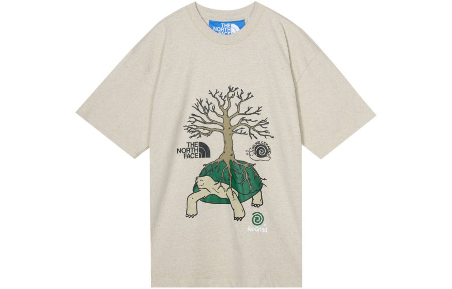 THE NORTH FACE Online Ceramics Drop Shoulder Sleeve T Shirt Unisex Ecru