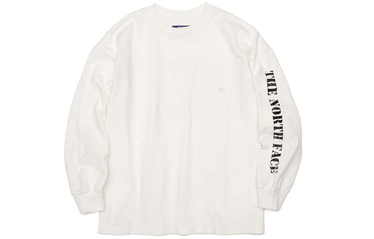THE NORTH FACE PURPLE LABEL T Shirts Men's White Crew Neck Moderate Straight Fit