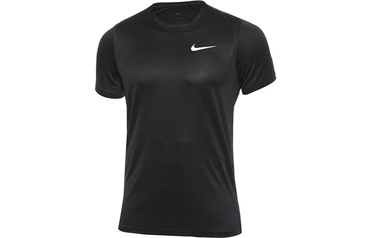 Nike Nike T Shirts Men's Black Crew Neck Moderate Straight Fit