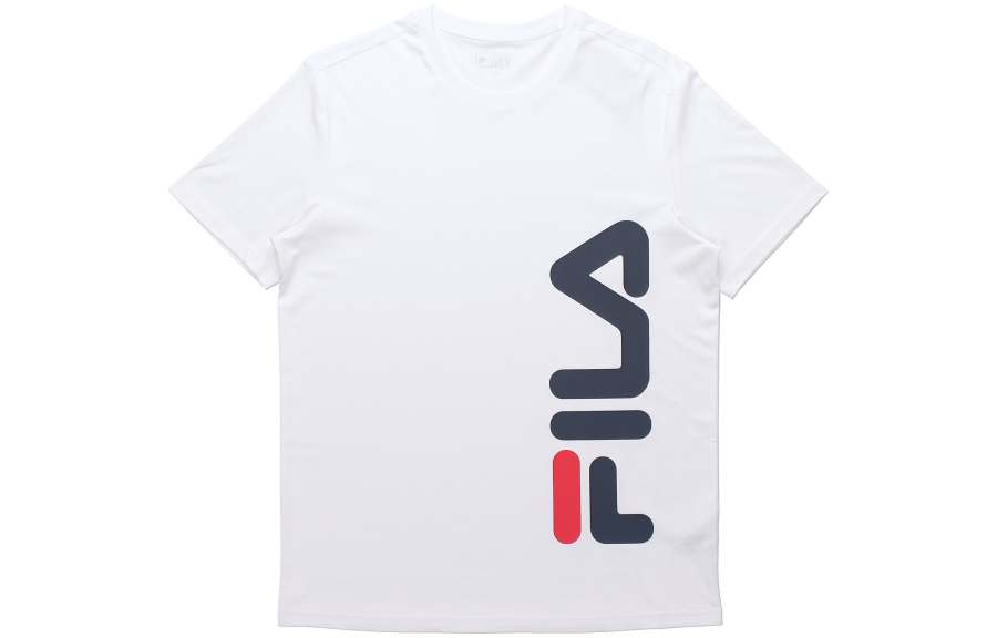FILA T Shirts Men's White Crew Neck Moderate
