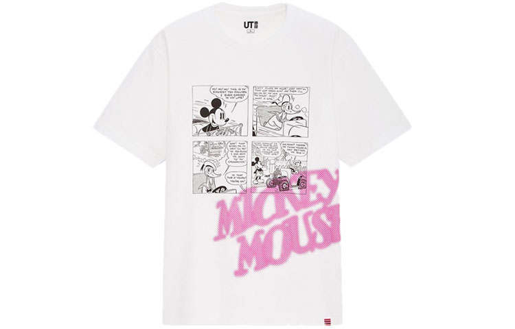 UNIQLO T Shirts Men's White Crew Neck Moderate