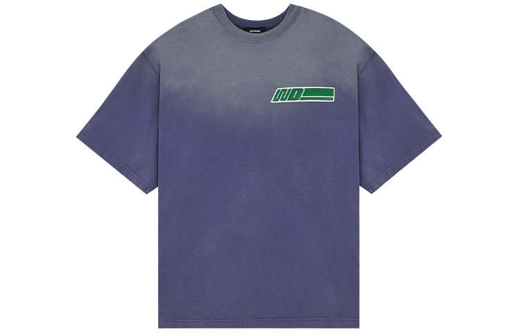 WE11DONE T Shirts Unisex Navy Crew Neck Moderate Straight Fit