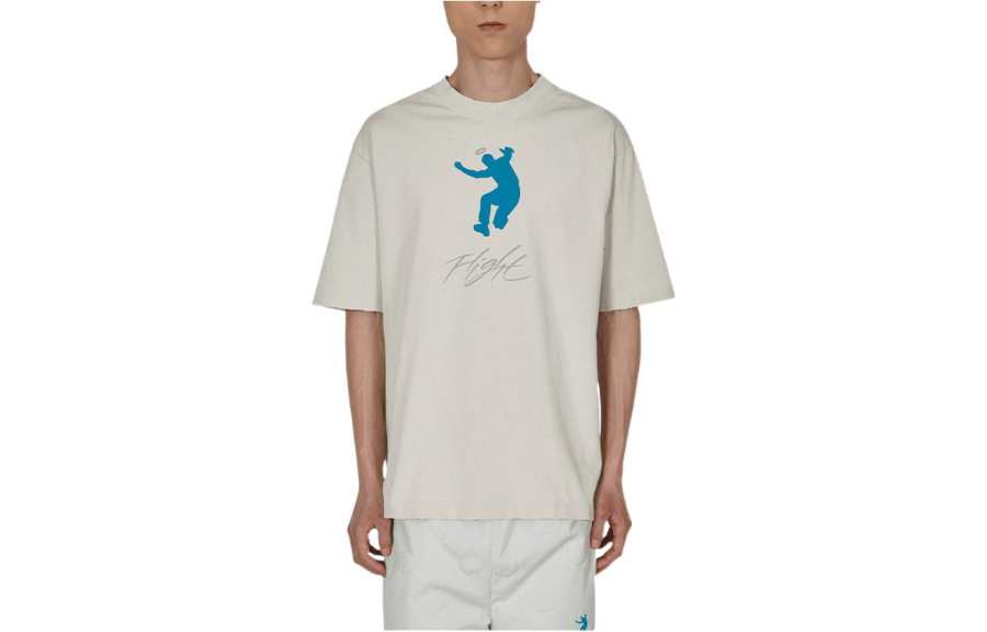 Jordan Jordan X Union 「Future Is Now」 T Shirts Men's Gray Crew Neck Moderate Straight Fit