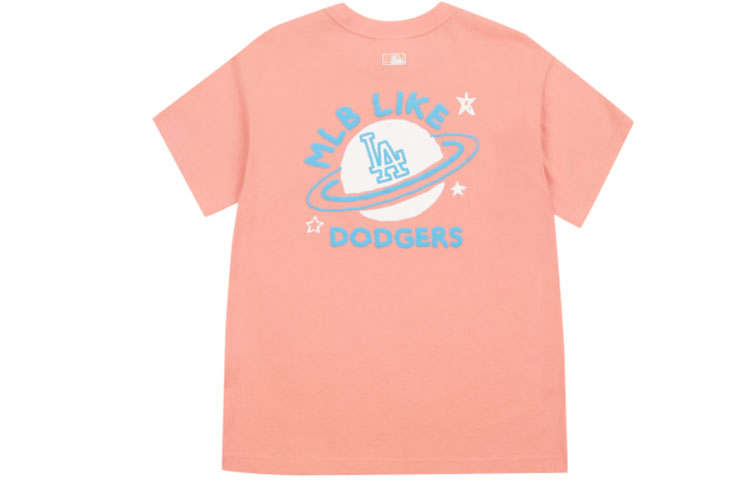 MLB MLB LIKE T Shirts Unisex Pink Crew Neck Moderate