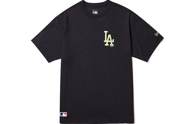 New Era T Shirts Unisex Black Crew Neck Moderate Straight Fit