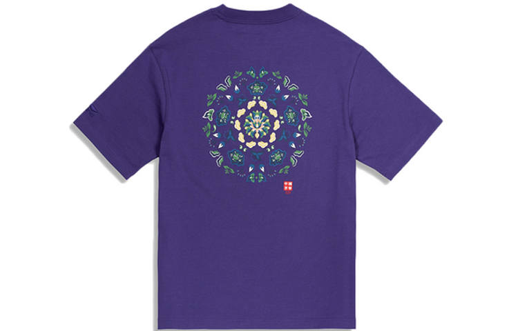 Li-Ning Li Ning Paris Fashion Week Collection T Shirts Unisex Crew Neck Moderate Straight Fit
