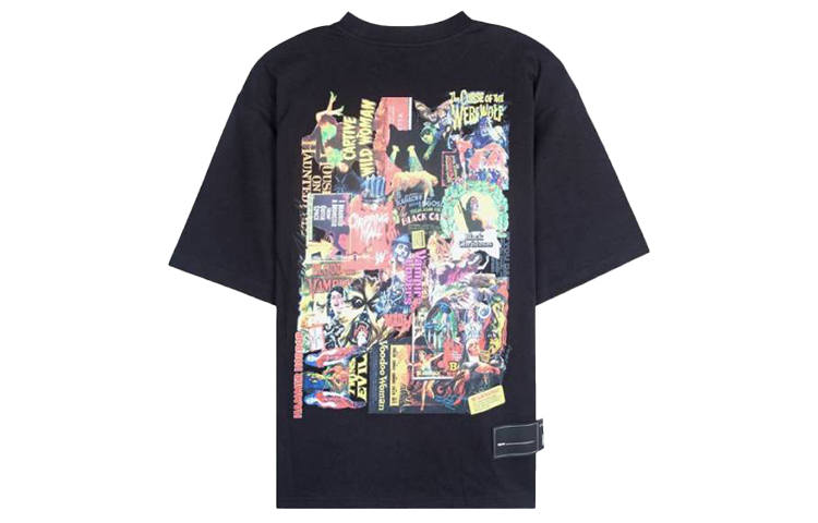 WE11DONE T Shirts Unisex Black Crew Neck Moderate Straight Fit