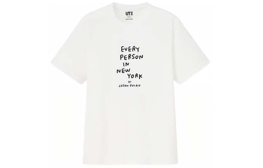 UNIQLO T Shirts Unisex White Crew Neck Moderate Straight Fit