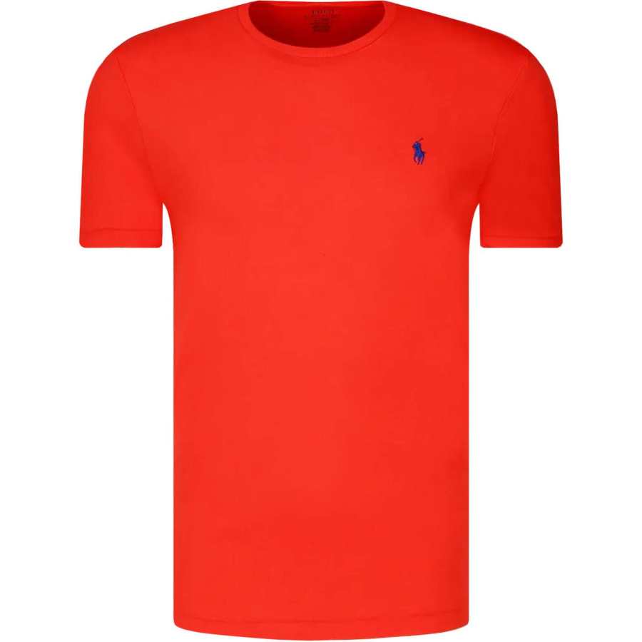 Polo Ralph Lauren T Shirts Men's Red Crew Neck Moderate Straight Fit