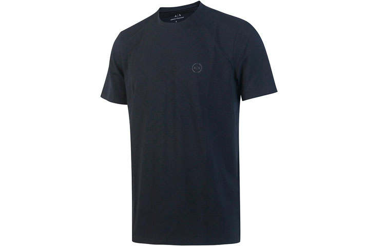 ARMANI EXCHANGE Logo Embroidered Crewneck T Shirt