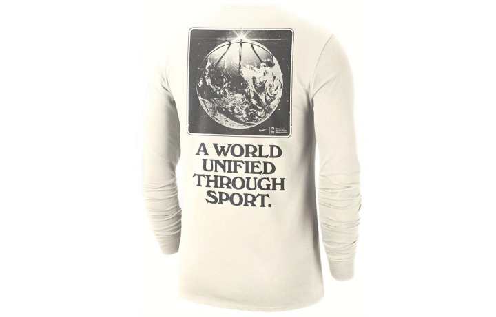 Nike Nike T Shirts Men's Ecru Crew Neck Moderate Straight Fit