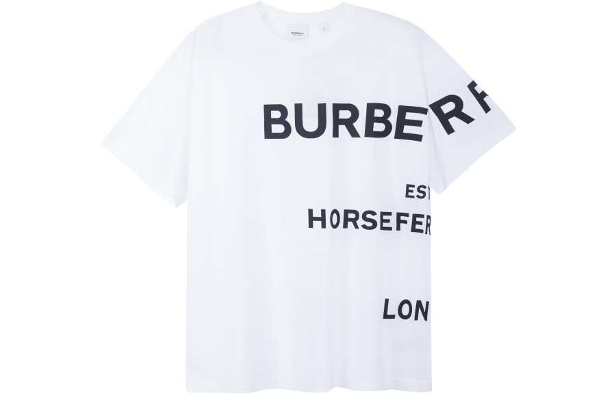 Burberry Men Horseferry-Print T-shirt White/Black