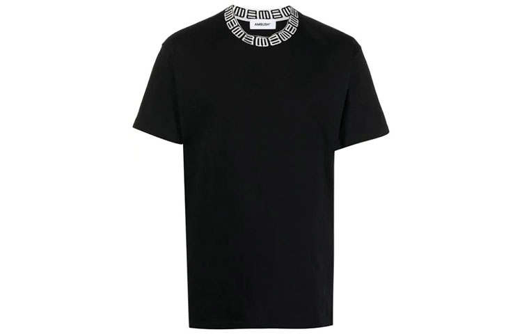 AMBUSH T Shirts Unisex Black Crew Neck Moderate Straight Fit