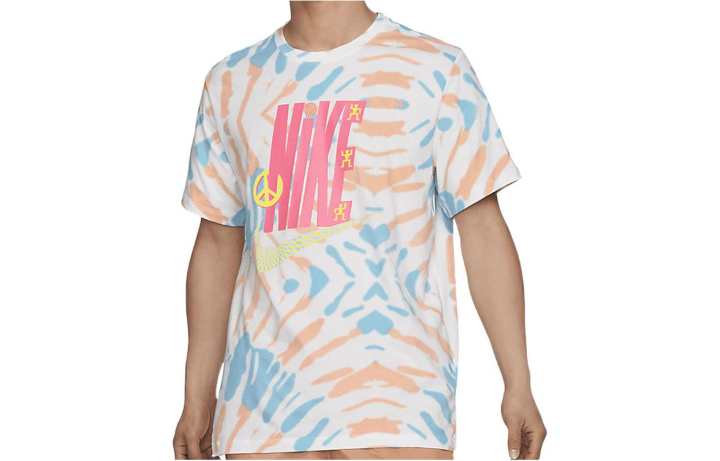 Nike Nike T Shirts Men's White Crew Neck Moderate Straight Fit