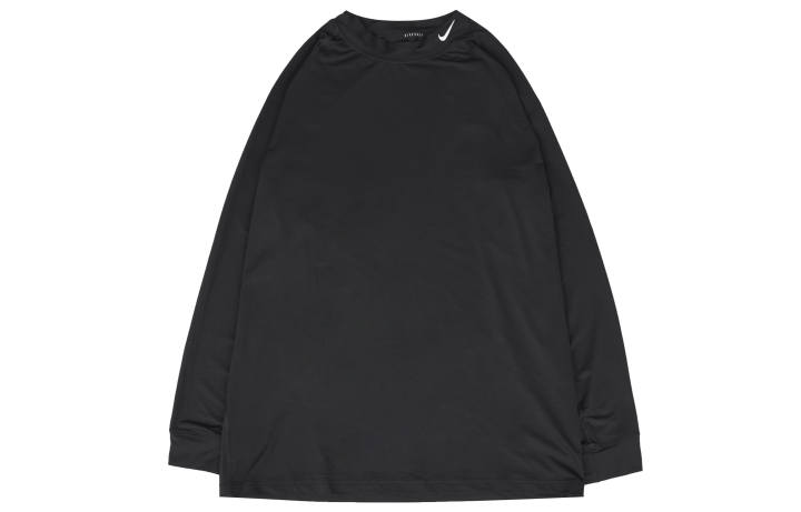 Nike Nike T Shirts Men's Black Stand Collar Moderate Straight Fit