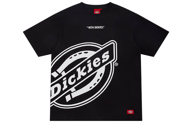 Dickies T Shirts Unisex Black Crew Neck Moderate Heavyweight