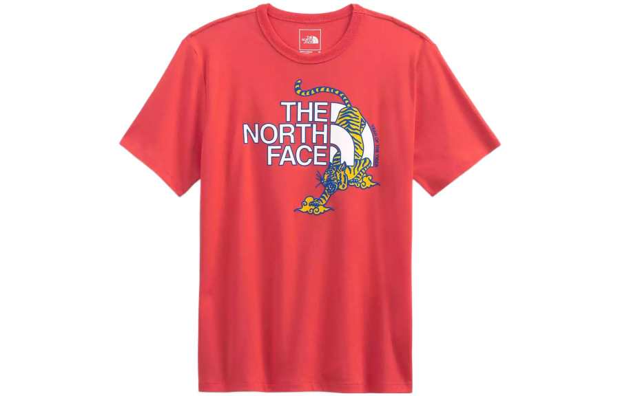 THE NORTH FACE SS22 T Shirt Men's Horizon Red