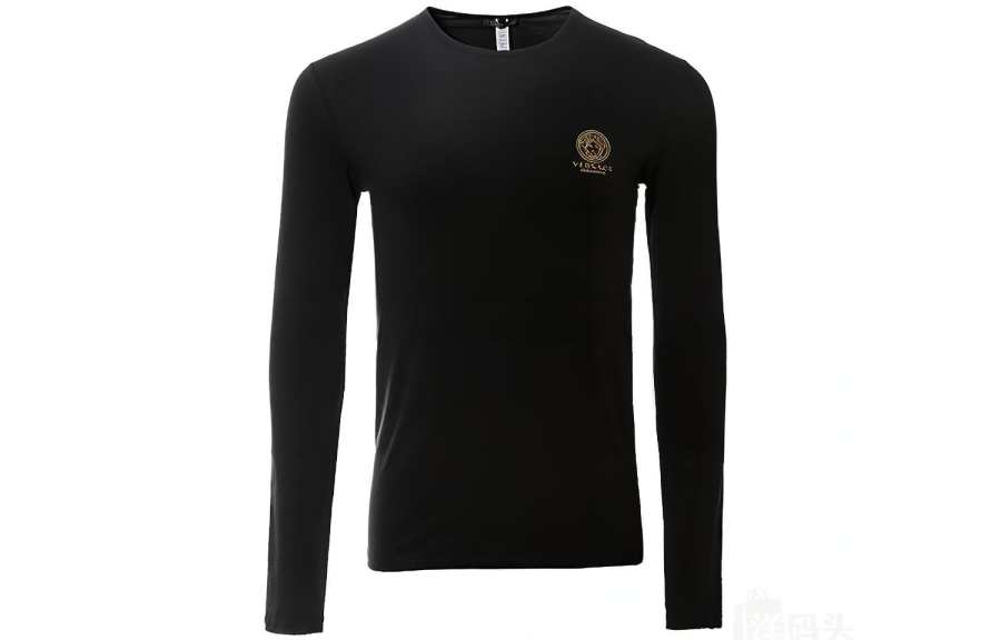 VERSACE VERSACE Logo print Long sleeve T shirt