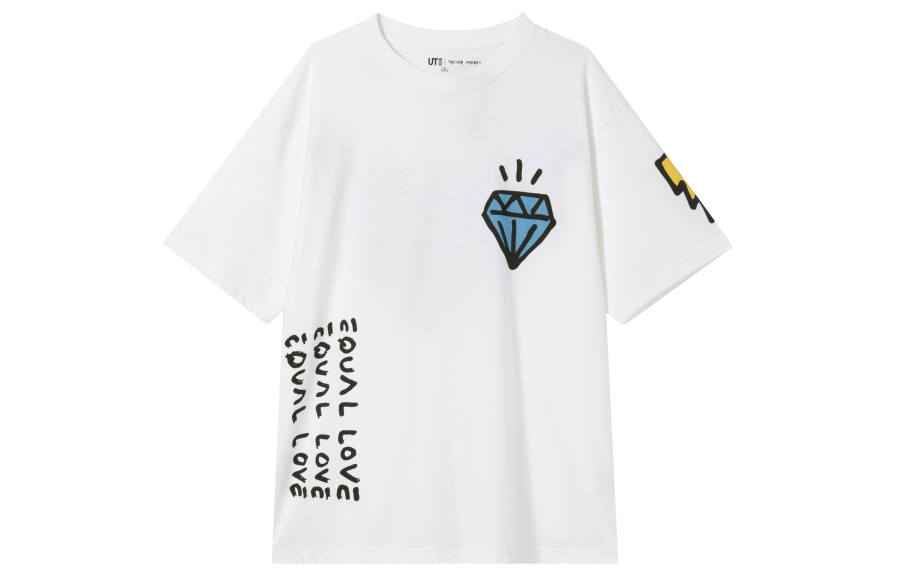 UNIQLO T Shirts Unisex White Crew Neck Moderate