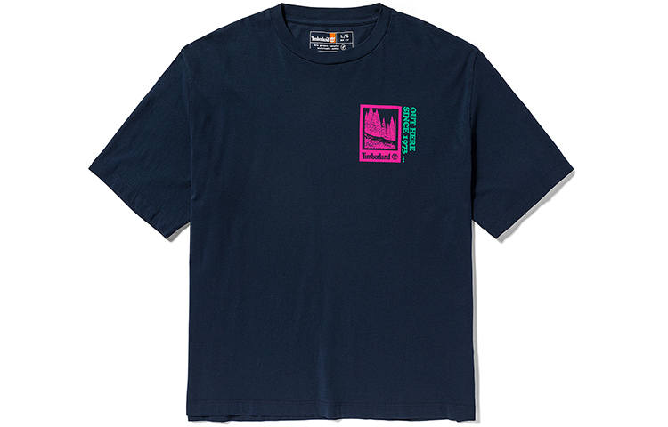 Timberland T Shirts Men's Dark Sapphire Crew Neck Moderate Straight Fit