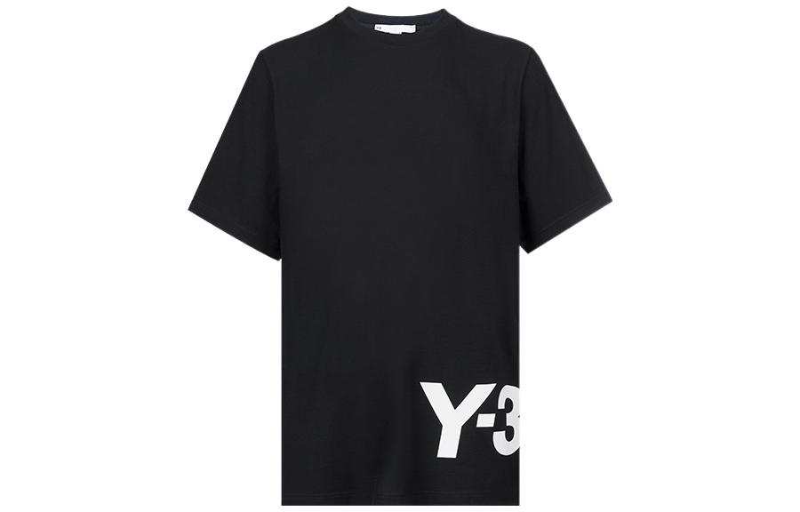 Y-3 Y 3 T Shirts Men's Black Crew Neck Moderate Straight Fit