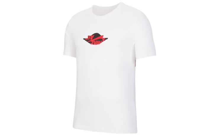 Jordan Jordan T Shirts Men's White Crew Neck Moderate Straight Fit