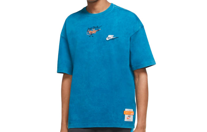 Nike Nike Drop Shoulder Sleeve T-Shirt Men's Blue