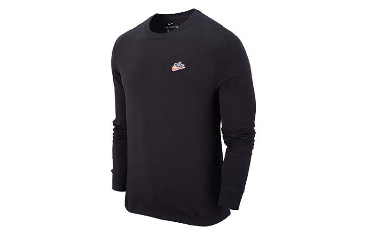 Nike Nike T Shirts Men's Black Crew Neck Moderate Straight Fit