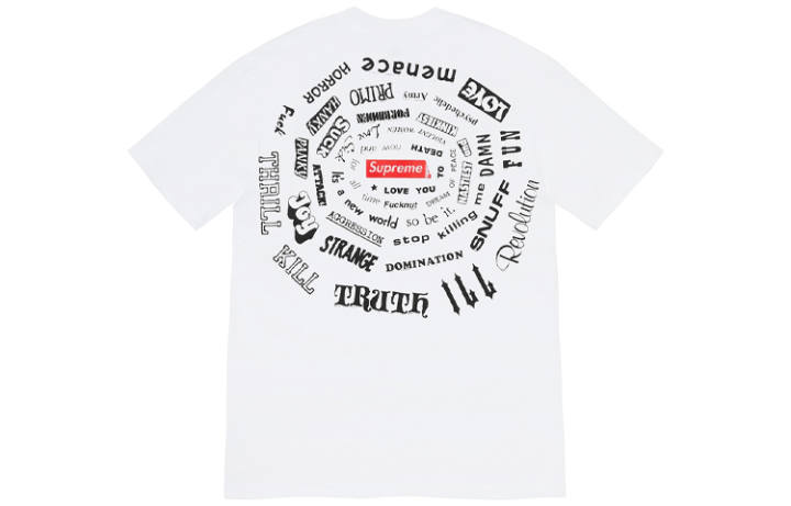 Supreme Supreme SS21 Spiral Slogan-Print T-shirt