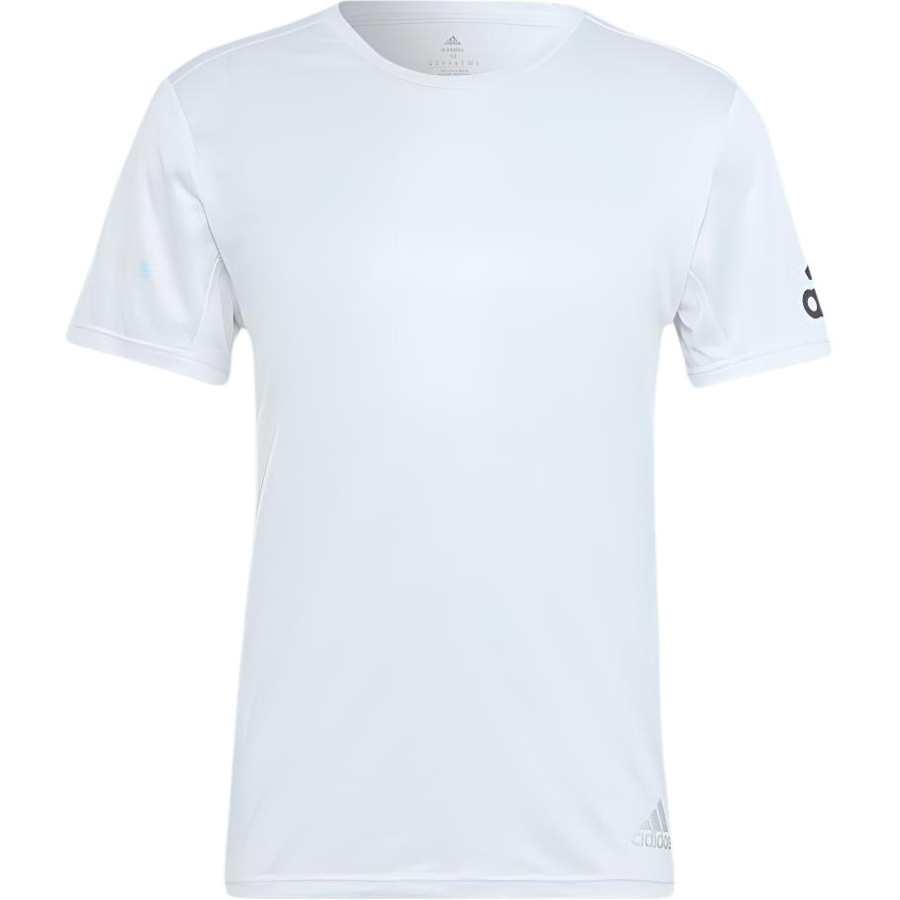 Adidas Adidas T Shirts Men's White Crew Neck Moderate Straight Fit