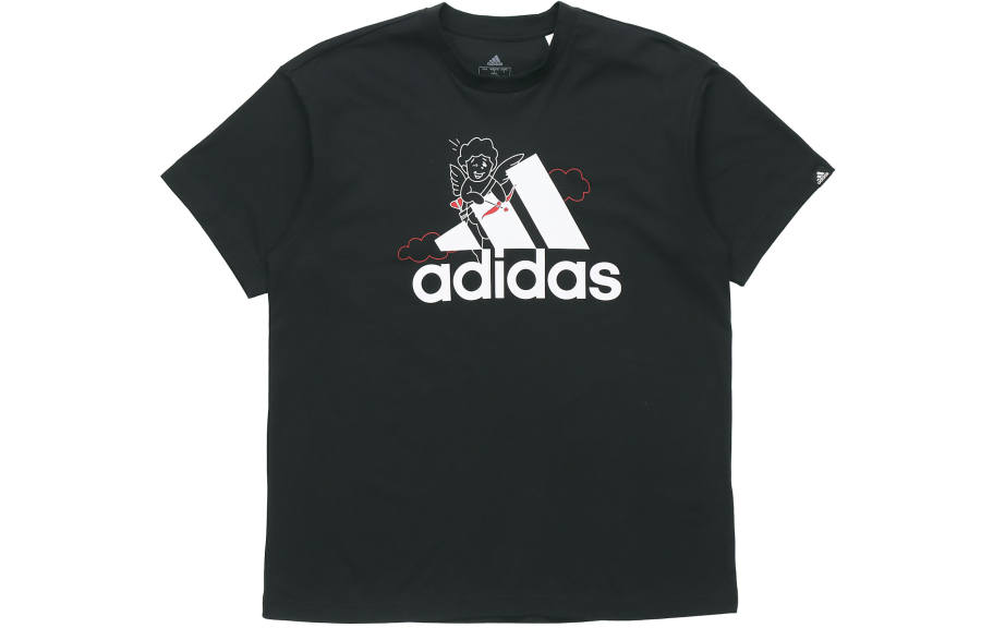 Adidas Adidas Day T Shirts Unisex Black Crew Neck Moderate Straight Fit