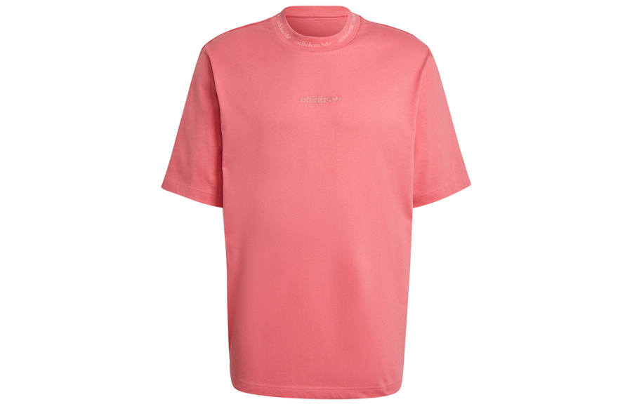 Adidas Originals Drop Shoulder Sleeve T Shirt Men's Rose Red