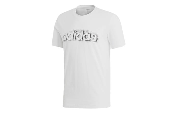 Adidas Adidas T Shirts Men's White Crew Neck Moderate Straight Fit