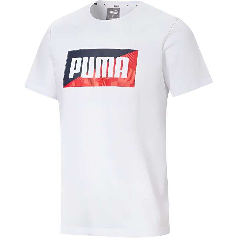 PUMA Flock Graphic T Shirt Men's White