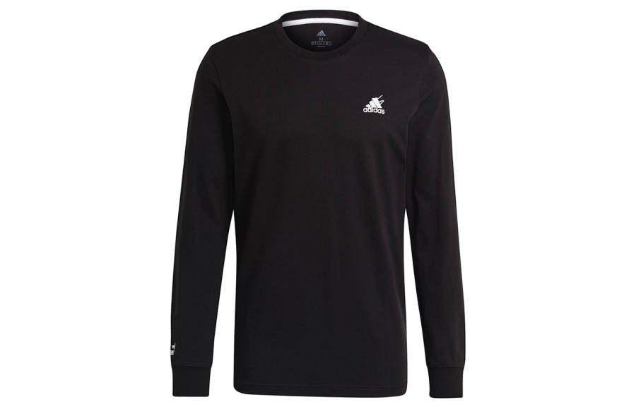 Adidas Adidas SCRIBBLE T Shirts Men's Black Crew Neck Moderate Straight Fit