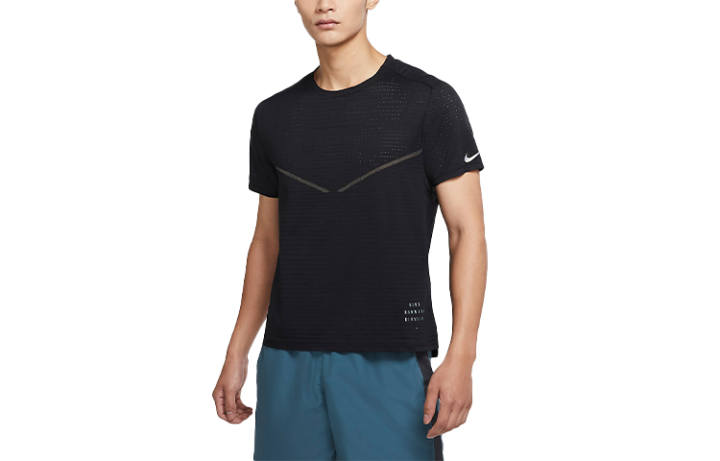 Nike Nike T Shirts Men's Black Crew Neck Thin Straight Fit