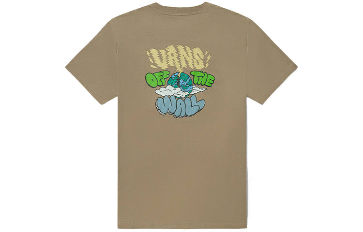 Vans T Shirts Unisex Brown Crew Neck Moderate Straight Fit